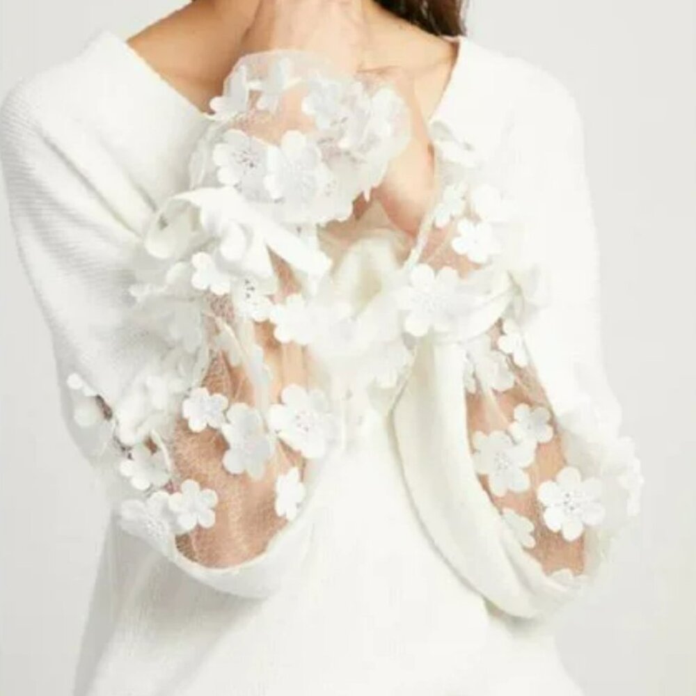 NWT - French Connection - Caballo Lace Knit Sweater - Size Small - Picture 2 of 10